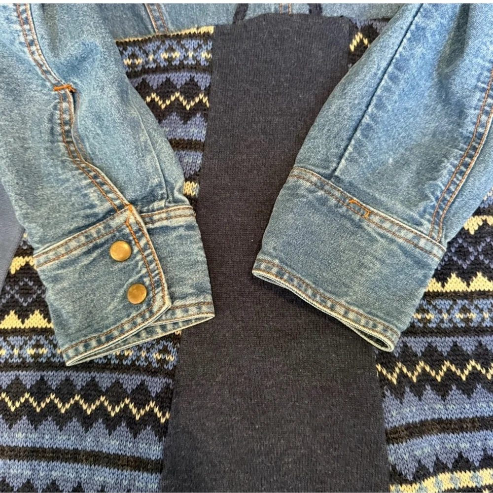 Handmade Upcycled Denim Patchwork Maxi Dress Size XL Artisan Eco-Friendly - Picture 10 of 16